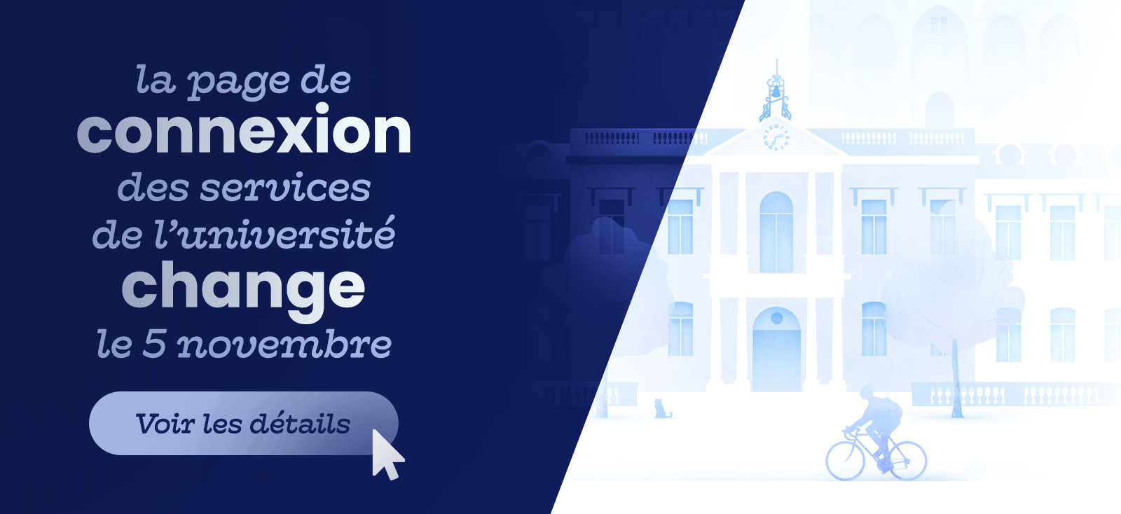 le 5 novembre 2024, la page de connexion aux services d'Avignon Université change de look, cliquez pour les détails